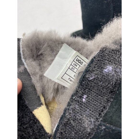 UGG Baby Black Purple Boots Size 1 - Picture 8 of 8